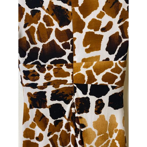 Cache Y2K Giraffe Print Lined Bodycon Dress Women's Size 6 - Picture 5 of 9